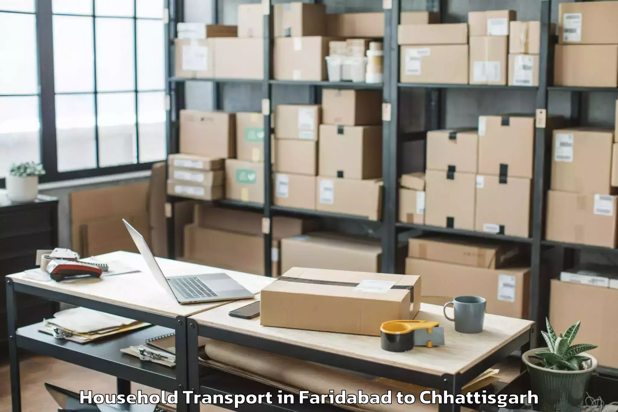 Comprehensive Faridabad to Bhilai Household Transport